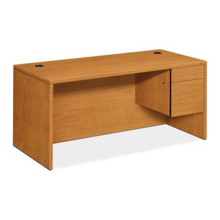 Hon HON Wood Desk - Single Right Pedestal - 66" - Harvest - 10500 Series HON10583RCC